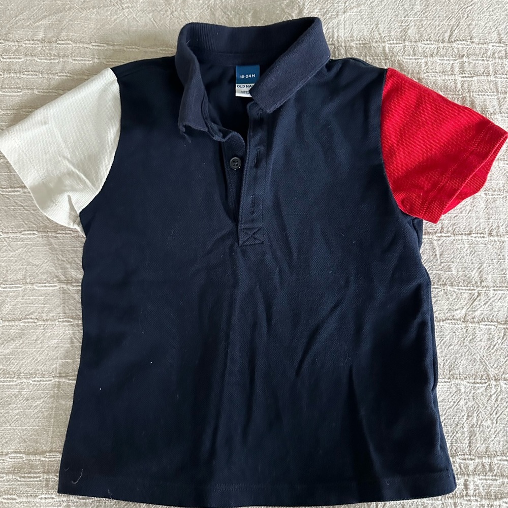USA color short sleeve polo